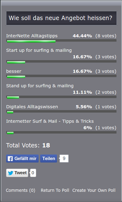 Screenshot Umfrage